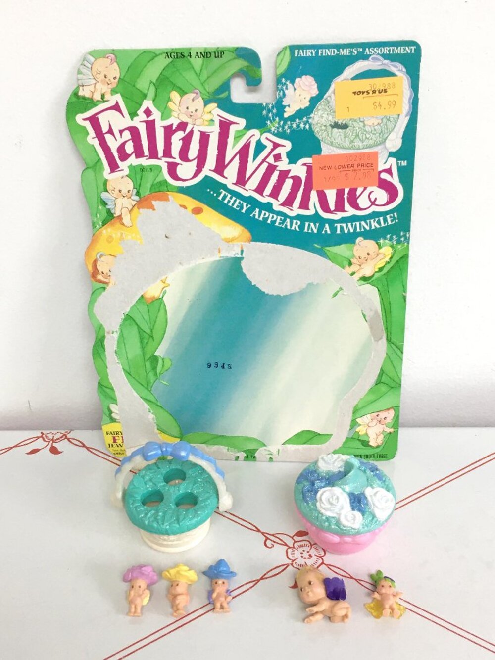 1990's Kenner Fairy Winkles "Find-Me Flower Basket" & "Hide 'n Play Jewelry Box"